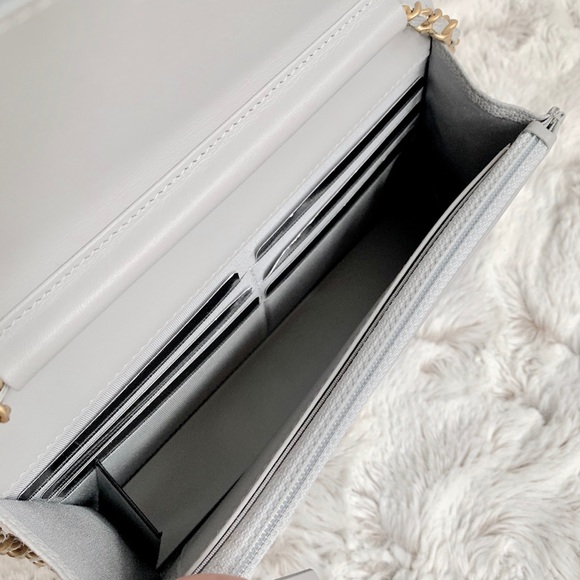 Chanel gray caviar boy wallet on chain woc - Picture 7 of 8